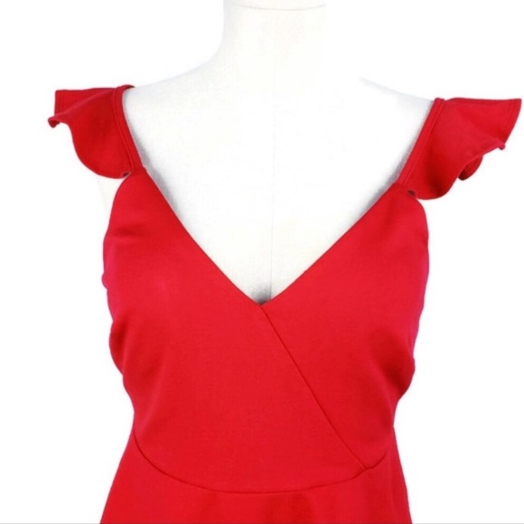 Lulu’s Red Skater Dress Small - Picture 1 of 7